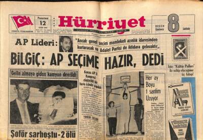 Hürriyet Gazetesi 12 Ekim 1964 - Ses Sanatkarı Nurunnisa Toksözün Eşyaları Haciz Edildi GZ81926 - 1