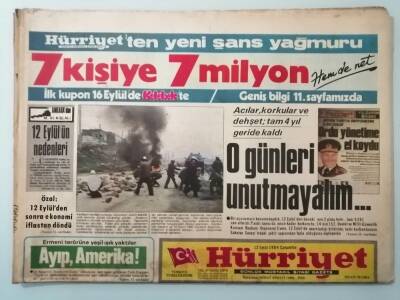 Hürriyet Gazetesi 12 Eylül 1984 Süperstar Doyasıya Çocuk Özlemi Giderdi -GZ14763 - 1