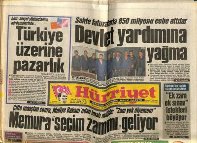 Hürriyet Gazetesi 12 Eylül 1987 - Doğum Günü Hediyesi GZ58638 - 1