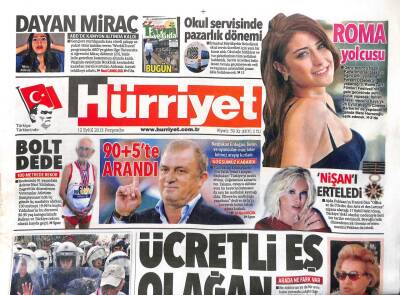 Hürriyet Gazetesi 12 Eylül 2013 - Hazal Kaya Roma Yolcusu GZ104885 - 1