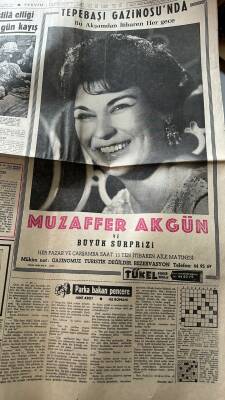 Hürriyet Gazetesi 12 Haziran 1963 - Tepebaşı Gazinosu Afişi * Muzaffer Akgün - Behiye Aksoy - Mehmet Şori Almanlar İçin Bir Dert Oldu GZ122648 - 2