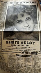 Hürriyet Gazetesi 12 Haziran 1963 - Tepebaşı Gazinosu Afişi * Muzaffer Akgün - Behiye Aksoy - Mehmet Şori Almanlar İçin Bir Dert Oldu GZ122648 - 3
