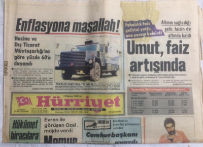 Hürriyet Gazetesi 12 Haziran 1984 - Nükhet Durudan Ortadireğe Yanma Formülü - GZ19818 - 1