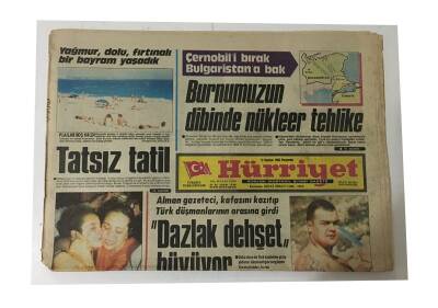 Hürriyet Gazetesi 12 Haziran 1986 - Ünlü İşadamı Dural Tıraş Olurken Öldü GZ9005 - 1