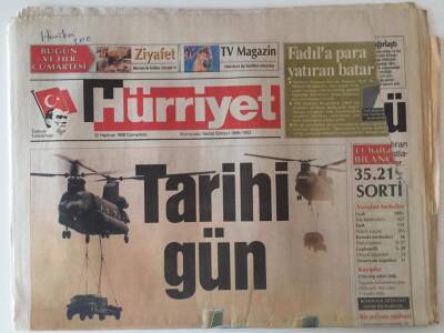 Hürriyet Gazetesi 12 Haziran 1999 - Nato Uluslararası Barış Gücü Askerleri Bugün Kosovanın Başkenti Priştineye Giriyor GZ31368 - 1