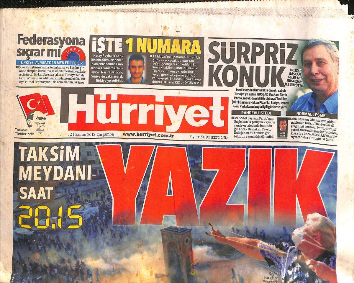 Hürriyet Gazetesi 12 Haziran 2013 - Gezi Dosyası Ankara'da - Kültür Zengini Eskişehir GZ160114 - 1