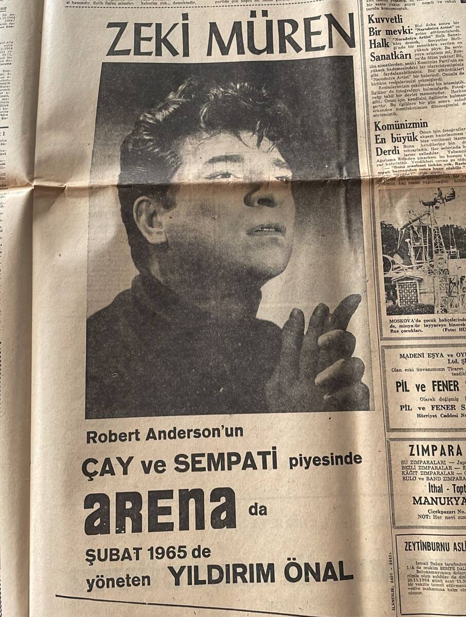 Hürriyet Gazetesi 12 Kasım 1964 - M. Ali Clay, Liston'un İşini Bitirip Türkiye'ye Gideceğim Dedi - Zeki Müren Afiş GZ146926 - 2
