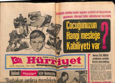 Hürriyet Gazetesi 12 Kasım 1970 - Gangster AGOP Sinop Cezaevinde Adam Öldürdü GZ117501 - 1