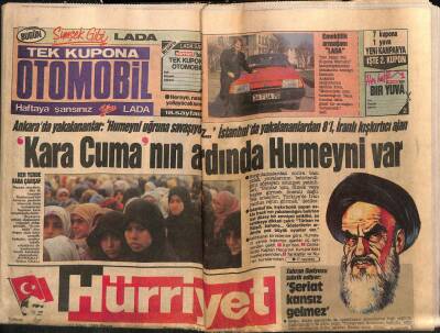 Hürriyet Gazetesi 12 Mart 1989 - Evrenin Türban Yalnızlığı GZ84097 - 1