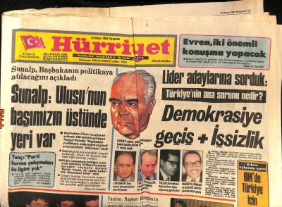 Hürriyet Gazetesi 12 Mayıs 1983 - Sunalp Ulusunun Başımızın Üstünde Yeri Var GZ81748 - 1