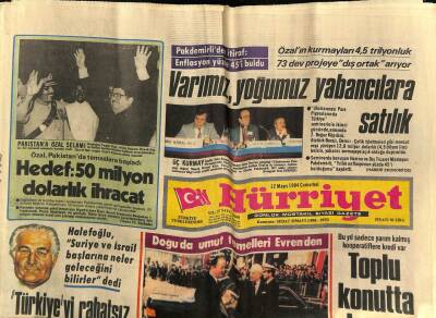 Hürriyet Gazetesi 12 Mayıs 1984 - Halefoğlu , Suriye Ve İsrail Başlarına Neler Geleceğini Bilirler dedi GZ74279 - 1