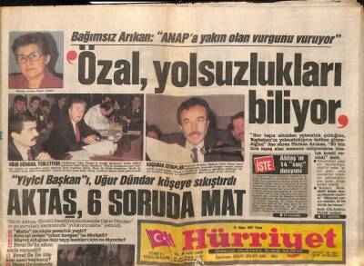 Hürriyet Gazetesi 12 Nisan 1987 - Ajdanın Şarkısını Şaşırdığı Gece GZ91779 - 1