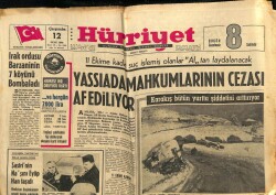 Hürriyet Gazetesi 12 Ocak 1966 - Yassıada Mahkumlarının Cezası Affediliyor GZ72583 - 2