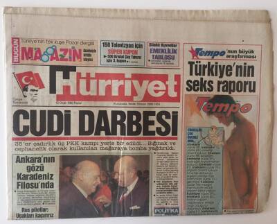 Hürriyet Gazetesi 12 Ocak 1992 - Pkkya Cudi Darbesi GZ11058 - 1