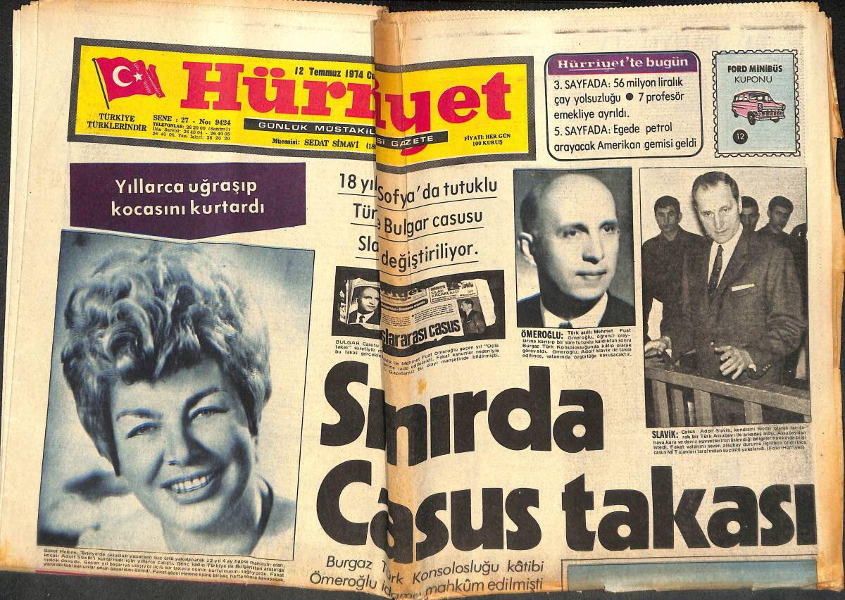 Hürriyet Gazetesi 12 Temmuz 1974 - Haşhaş Üreticisine Hükümet Tazminat Ödeyecek - Helene , Yıllarca Uğraşıp Kocasını Kurtardı GZ142453 - 1