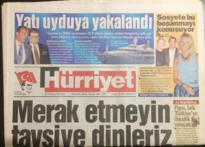 Hürriyet Gazetesi 12 Temmuz 2005 - Başbakan Tayyip Erdoğan Merak Etmeyin Tavsiye Dinleriz GZ21936 - 1
