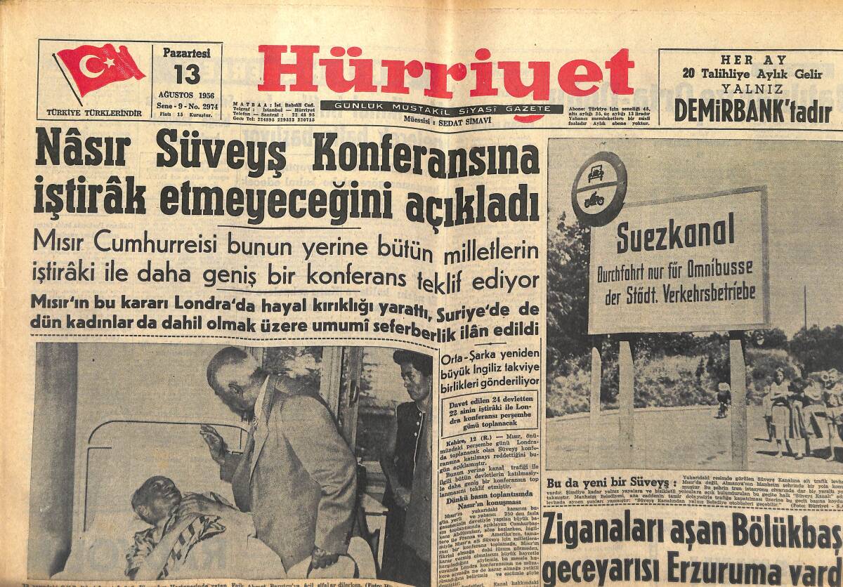 Hürriyet Gazetesi 13 Ağustos 1956 - Diana Dors, Hollywood'a Kafa Tutan Marilyn Monroe'ya Karşı Yeni Bir Sarışın Bomba - Gina Paris'e Aşık Oldu GZ146909 - 1