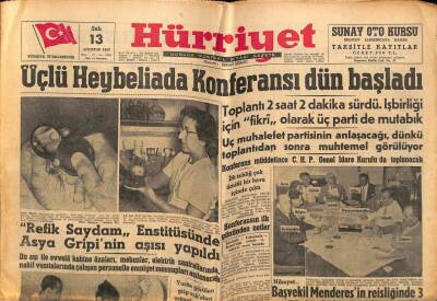 Hürriyet Gazetesi 13 Ağustos 1957 - İzmirde ki Bir Amerikan Gemisinde Rezalet Çıktı GZ68987 - 1