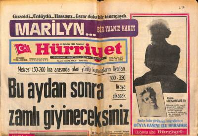 Hürriyet Gazetesi 13 Ağustos 1973 -Bayar , Abdülhamite de Karşıydım dedi GZ92010 - 1