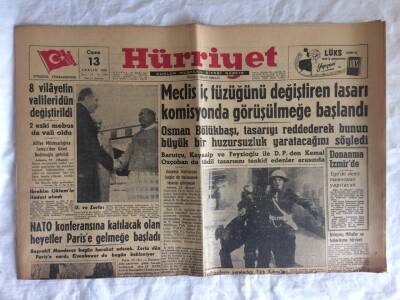 Hürriyet Gazetesi 13 Aralık 1957 - NATO Konferansına Katılacak Olan Heyetler Parise Gelmeğe Başladı GZ73455 - 1