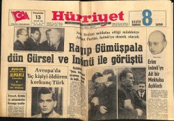 Hürriyet Gazetesi 13 Aralık 1962 - Ragıp Gümüşpala Dün Gürsel Ve İnönü İle Görüştü GZ67437 - 1