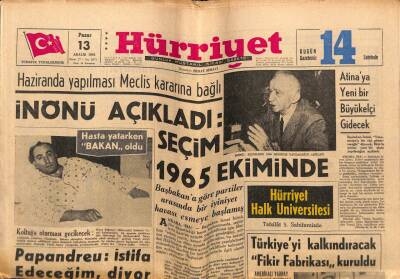 Hürriyet Gazetesi 13 Aralık 1964 - Türkiyeyi Kalkındıracak Fikir Fabrikası Kuruldu GZ67337 - 2