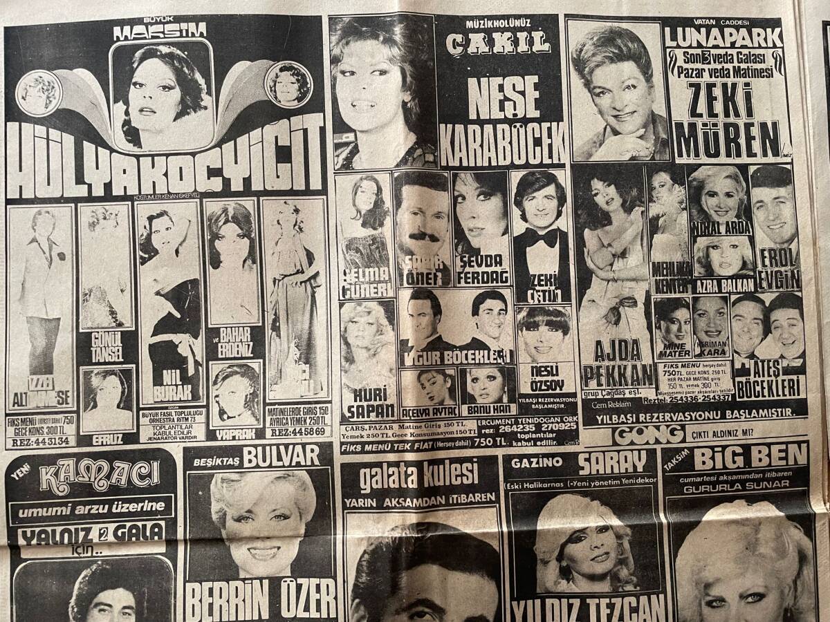 Hürriyet Gazetesi 13 Aralık 1979 - Zeki Müren, Hülya Koçyiğit Konser Afiş - Avrupa Füzelerle Donatılıyor - Barzani'nin İki Oğlu Birbirine Girdi GZ140737 - 2