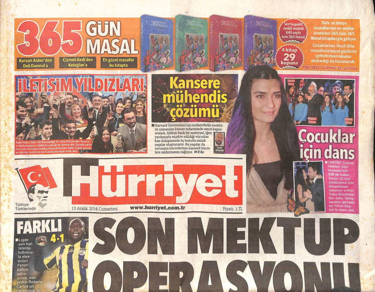 Hürriyet Gazetesi 13 Aralık 2014 - Mehmet Görmez'e Makam Aracı 1 Milyon TL - Adliyede Cemaat Eylemi GZ159665 - 1