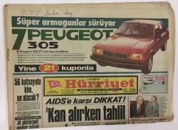 Hürriyet Gazetesi 13 Ekim 1985 - AIDSe Karşı Dikkat Kan Alırken Tahlil Şart GZ13117 - 2