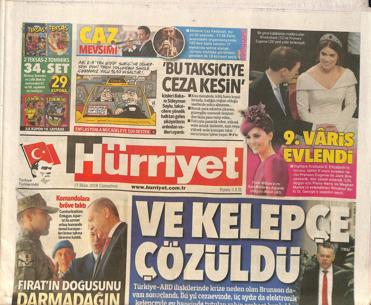 Hürriyet Gazetesi 13 Ekim 2018 - Fenerbahçe, Volkan Demirel'in Açıklamasını Tartışıyor - Arda Turan O Geceyi Anlattı GZ154215 - 1