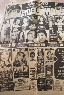 Hürriyet Gazetesi 13 Eylül 1979 - Cadde Bostan Ve Taşlık Maksim Gazinoları Afişi - Emel Sayın - Fatma Girik - Hülya Süer - Huri Sapan GZ69196 - 2