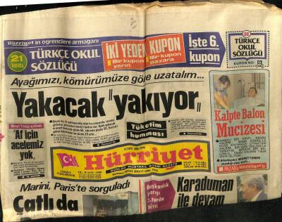 Hürriyet Gazetesi 13 Eylül 1985 - Doğum Günü Hediyesi GZ55055 - 1