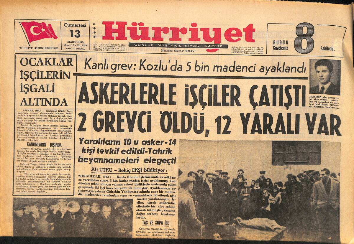 Hürriyet Gazetesi 13 Mart 1965 - Suzan Sözen Kocasından 4 Dakikada Boşanıverdi GZ157812 - 1