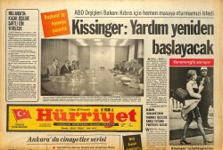 Hürriyet Gazetesi 13 Mart 1975 - Ecevit'e Yapılan Tezahürat Almanları Şaşırttı - Kissinger: Yardım Yeniden Başlayacak GZ157538 - Gökçekoleksiyon