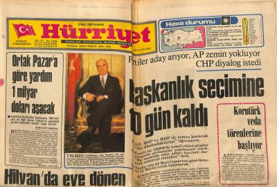 Hürriyet Gazetesi 13 Mart 1980 - Edirne Cezaevinde Dördü Kadın 12 Ziyaretçi Üç Gündür Rehine GZ117449 - 1
