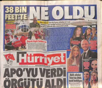 Hürriyet Gazetesi 13 Mart 2018 - Topkapı Sarayı Kurtuldu - Weiwei Göçmen Botuyla Sydneyde GZ125625 - 1