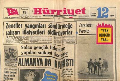 Hürriyet Gazetesi 13 Nisan 1968 - Telaviv`de Diskotek Açan Mandy Hamile GZ79652 - 1