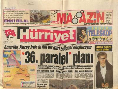 Hürriyet Gazetesi 13 Nisan 1991 - Barış Mançoya Milyarlık Dava GZ84789 - 1