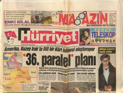 Hürriyet Gazetesi 13 Nisan 1991 - Sungurlu İlk Etapta 30 Bin Kişi Tahliye Olacak GZ84790 - 1