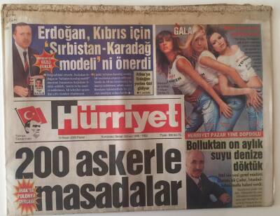 Hürriyet Gazetesi 13 Nisan 2003 - Erdoğan , Kıbrıs İçin Sırbistan - Karadağ Modelini Önerdi GZ28334 - 1