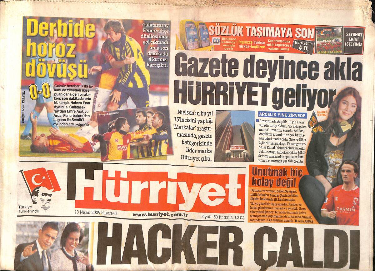 Hürriyet Gazetesi 13 Nisan 2009 - Sylvester Stallone'nin Rus Soyundan Geldiği Ortaya Çıktı GZ160118 - 1