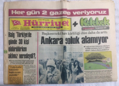 Hürriyet Gazetesi 13 Ocak 1982 - Ankara Soluk Alamıyor - GZ19750 - 1