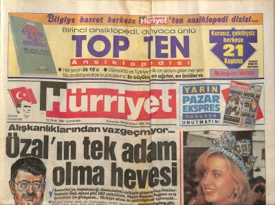 Hürriyet Gazetesi 13 Ocak 1990 - Gülben Ergen , Coşkun Sabahla Başrol Oynayacak GZ88236 - 1