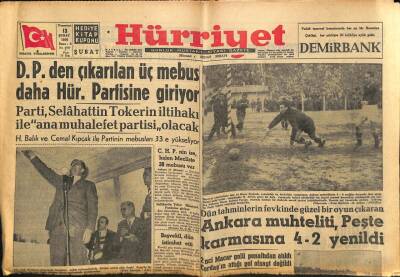 Hürriyet Gazetesi 13 Şubat 1956 - Dolmabahçe Sahası Kardan Kurtuldu GZ91677 - 1