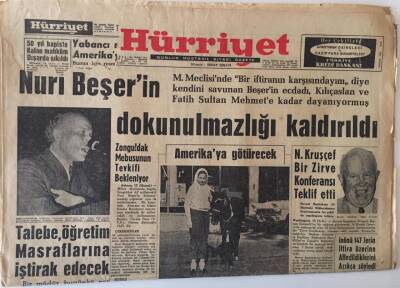Hürriyet Gazetesi 13 Şubat 1962 - Celal Bayar Hücreye Kapatılamayacak GZ13877 - 2