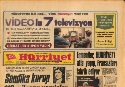 Hürriyet Gazetesi 13 Şubat 1982 - Sasunyanın Suç Ortağı Belirlendi - Ermeniler , Hürriyeti Afiş Yapıp , Fransızları Tahrik Ediyor GZ126189 - 1