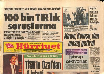 Hürriyet Gazetesi 13 Şubat 1985 - İngiliz Dışişleri Bakanı , Özal Ve Halefoğlu İle Görüştü GZ84749 - 1