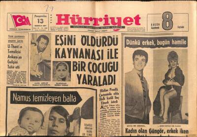 Hürriyet Gazetesi 13 Temmuz 1967 - İsrail Deniz Kuvvetleri İki Mısır Harp Gemisini Batırdı GZ91751 - 1