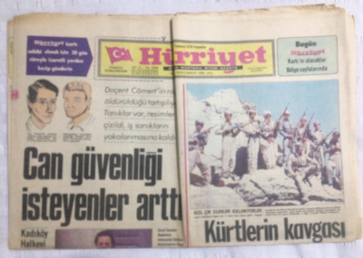 Hürriyet Gazetesi 13 Temmuz 1978 - Kürtlerin Kavgası Bitmedi - GZ19718 - 1
