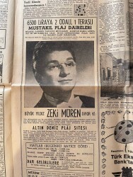 Hürriyet Gazetesi 14 Ağustos 1958 - Irak İhtilalinin İç Yüzü - Yılın Seksapel Kraliçeleri Seçildi: B.B, Ava Gardner, Sophia Loren - Zeki Müren GZ146885 - 2